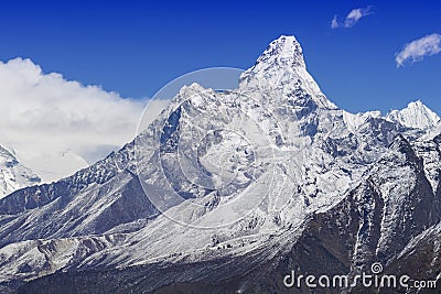 Mount Ama Dablam in the Nepal Himalaya Stock Photo