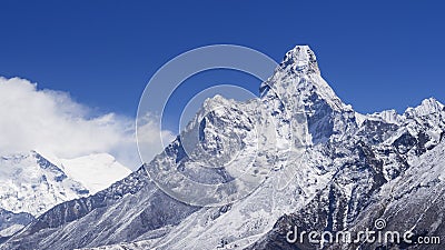 Mount Ama Dablam in the Nepal Himalaya Stock Photo