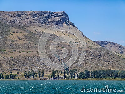 The Mount Arbel, Sea of Galilee, Israel Stock Photo