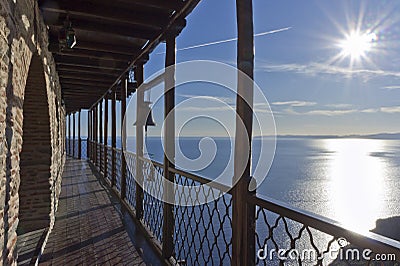 Mount Athos, Simonos Petra, Eastern Orthodox Monastery, Greece, Europe Editorial Stock Photo