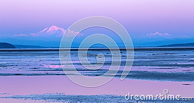 Mount Baker twilight Stock Photo