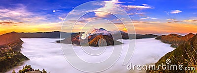 Mount Bromo volcano Gunung Bromo Stock Photo