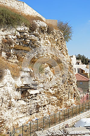 Mount Calvary in Jerusalem Stock Photo