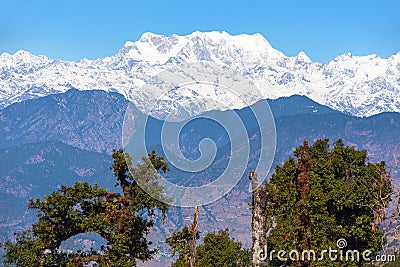 Mount Chaukhamba India Himalaya mountain Stock Photo