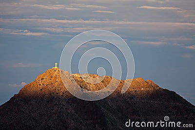 Mount Cristo Rey Stock Photo