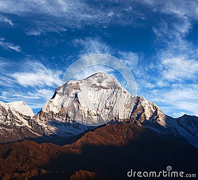 Mount Dhaulagiri, Nepal Stock Photo