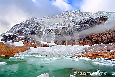 Mount Edith Cavell Jasper National Park Stock Photo