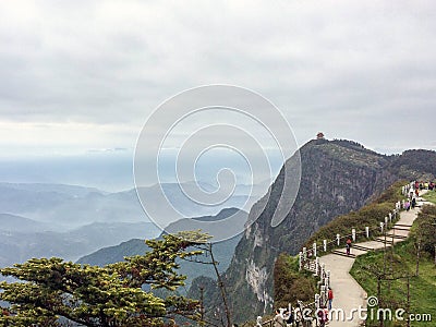 Mount emei in sichuan province, China. Stock Photo