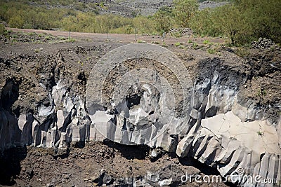 Mount Etna Lava Fields Stock Photo