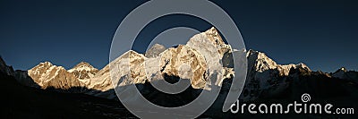 Mount Everest and the Khumbu Glacier from Kala Patthar, Himalaya Stock Photo