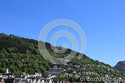 Mount Floyen Bergen Stock Photo