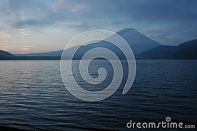 Mount Fuji at dawn Stock Photo