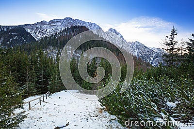 Mount Giewont in Tatra mountains Stock Photo