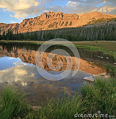 Mount Hayden reflection Stock Photo