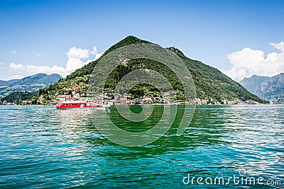 Mount Isola Island, Iseo lake, Brescia, Lombardy, italy Stock Photo