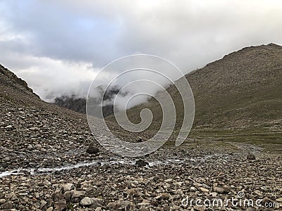 Mount Kailash Inner Kora in August in Himalayan Mountains in Tibet, China. Stock Photo