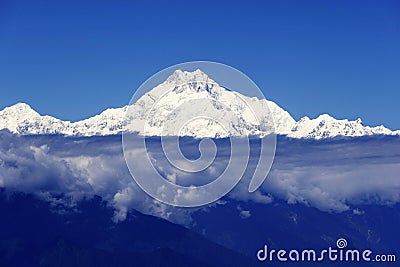 Mount Kangchenjunga, Zuluk, East Sikkim, Pangolakha Wildlife Sanctuary Stock Photo