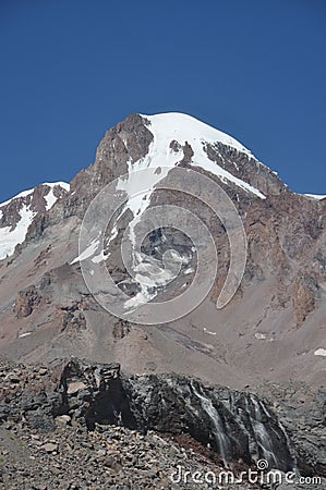 Mount Kazbeg Kazbegi National Park Stock Photo