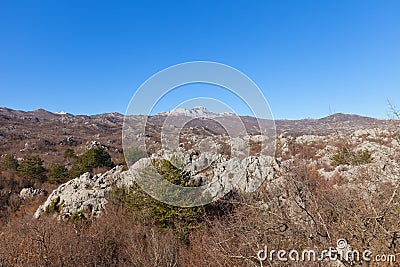 Mount Lovcen in Lovcen national park near Cetinje, Montenegro Stock Photo