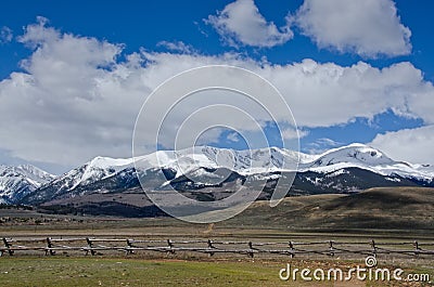 Mount Massive in Spring Snow Stock Photo