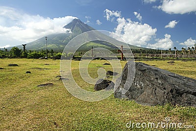 Mount Mayon volcano luzon philippines Stock Photo