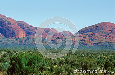 Mount Olga in Red Center Stock Photo