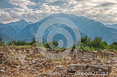 Mount Olympus and Dion, Greece. Stock Photo