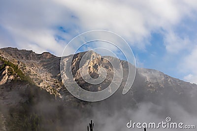 Mount Olympus - Scenic view of mountain summit of Mytikas on Mount Olympus National Park, Macedonia, Greece, Europe Stock Photo