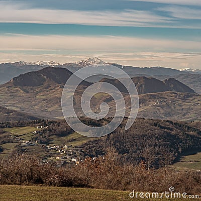 Mount Ovolo and mount Vigese Stock Photo