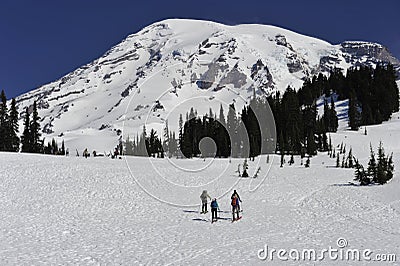 Mount Rainier, near Seattle, USA Editorial Stock Photo