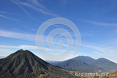 Mount Raung in Bondowoso Stock Photo