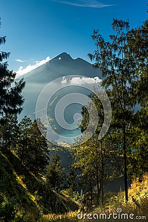 Mount Rinjani View Stock Photo