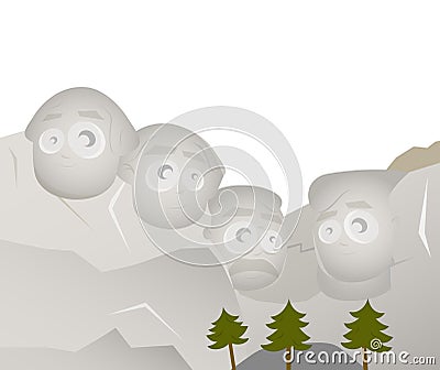 Mount rushmore Vector Illustration