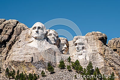 Mount rushmore national memorial , one of the famous national park and monuments in South Dakota, United States of America Stock Photo