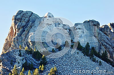 The Mount Rushmore National Memorial in South Dakota Editorial Stock Photo