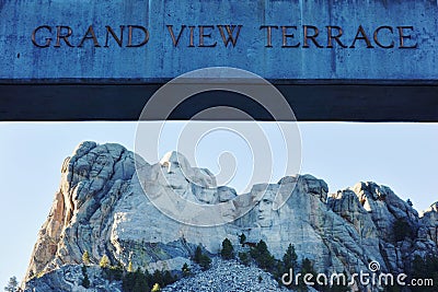 The Mount Rushmore National Memorial in South Dakota Editorial Stock Photo