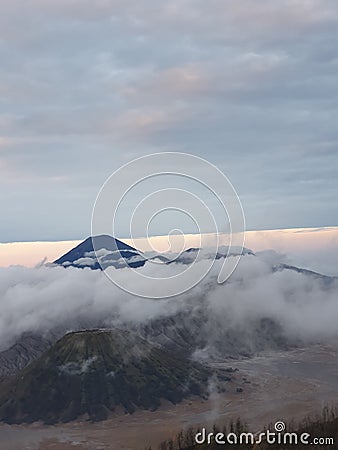 Mount Semeru from Penanjakan Stock Photo