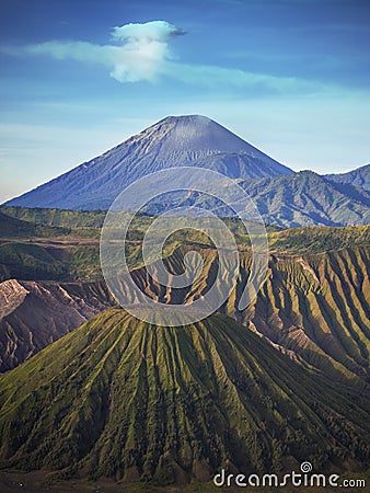 Mount Semeru Volcano in Java, Indonesia Stock Photo