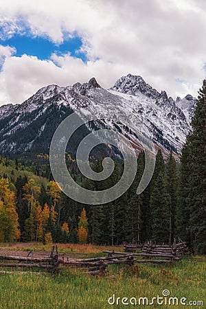 Mount Sneffels in the Fall Stock Photo