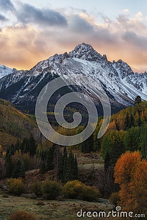 Mount Sneffels at Sunrise Stock Photo