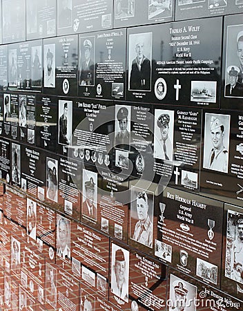 Mount Soledad Memorial Wall Photographs Editorial Stock Photo