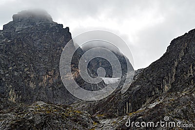 Mount Stanley in the Rwenzori Mountains, Uganda Stock Photo