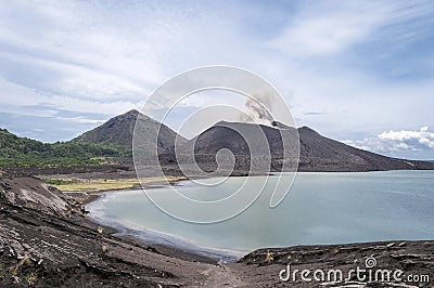 Mount Tavuruvur volcanic eruption. Rabaul, Papua New Guinea Stock Photo