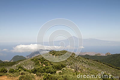 Mount Teide seen from La Gomera Stock Photo