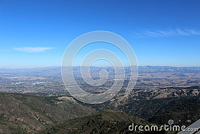 Mount Umunhum Valley View Stock Photo