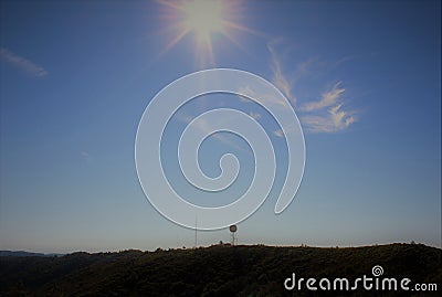 Mount Umunhum Sun Stock Photo