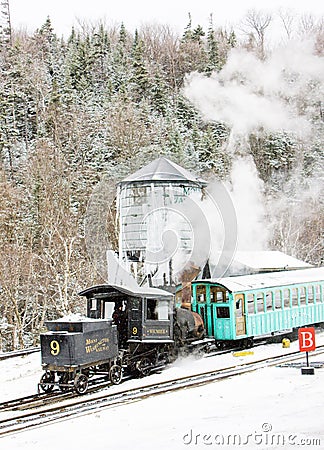 Mount Washington Cog Railway, Bretton Woods, New Hampshire, USA Editorial Stock Photo