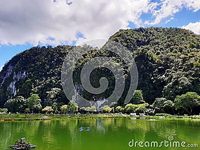 mountai and lake Stock Photo