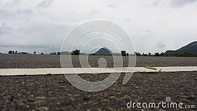 mountain and alone road Stock Photo