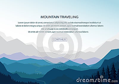 Mountain background vector Vector Illustration